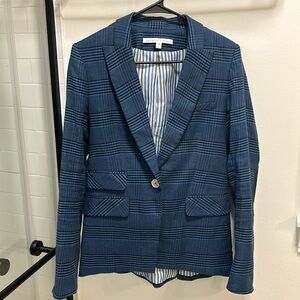 Veronica Beard Blue Plaid Blazer Size 10